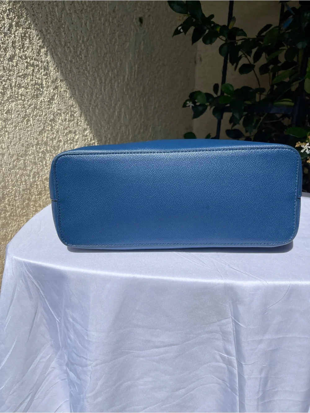 kate spade Blue Leather Tote with Top Handles